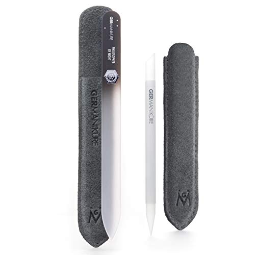 GERMANIKURE Glass Nail File & Cuticle Pusher Duo, Philosopher by Night - color: Philosopher By Night