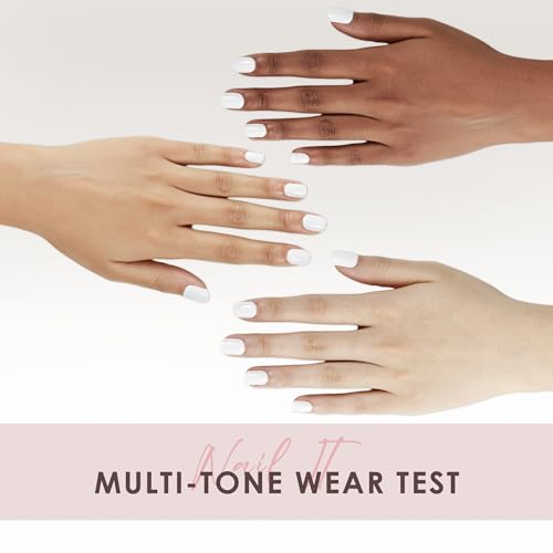 Semi Cured Gel Nail Strips with UV Lamps Solid White - color: Snowy White