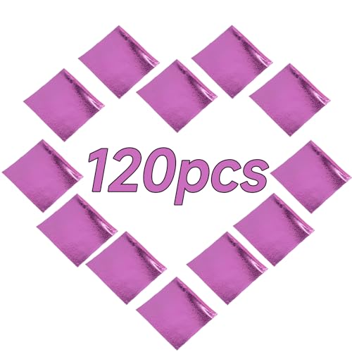 Fuchsia Pink Gold Leaf Sheets, 120 Sheets for Resin Art - color: Fuchsia Pink