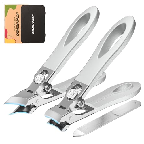 Toenail Clippers for Thick Toenails, Wide Jaw Opening Nail Clippers for Men - size: Slanted & Curved 3pcs