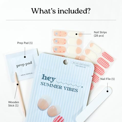 Heyhae Semi Cured Gel Nail Strips Salon Quality - Hey, Summer Vibes - color: Hey, Summer Vibes