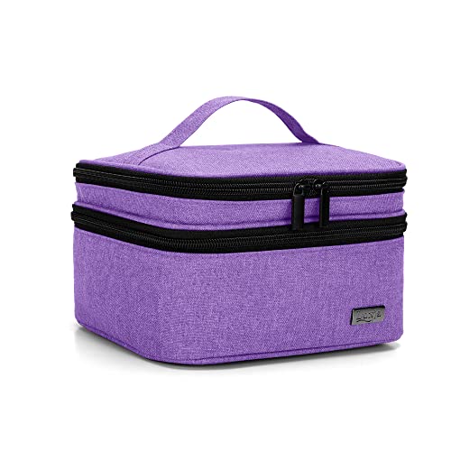 LUXJA Nail Polish Storage Case Holds 20 Bottles, Purple - color: Purple