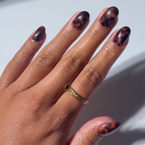 Glamnetic Press On Nails - Short Oval, Glossy Fake Nails 30 Pc Full Kit - color: 1H - High Society