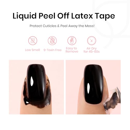 Beetles French Tip Tool: Stamp Gel Silicone Nail Stamp Kit - color: E - Black White-4