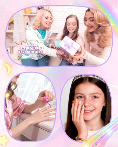 krofaue Kids Nail Tips - Children Square Clear Press On Nails - color: Clear Square Kids Nail Tips