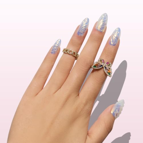 Nail Reformation Pearl Tide Press On Nails, Medium Almond, 15 Sizes 30Pcs - color: Pearl Tide