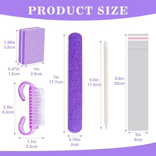 50 Sets Disposable Manicure Kit(50 Set -Purple) - size: 50 Set -Purple