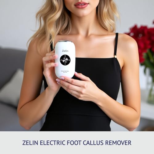 zelin Electric Foot Callus Remover, Stainless Steel for Dry Feet