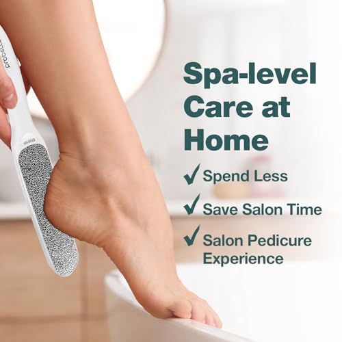 Probelle Double Sided Nickel Foot File Callus Remover, White - color: White