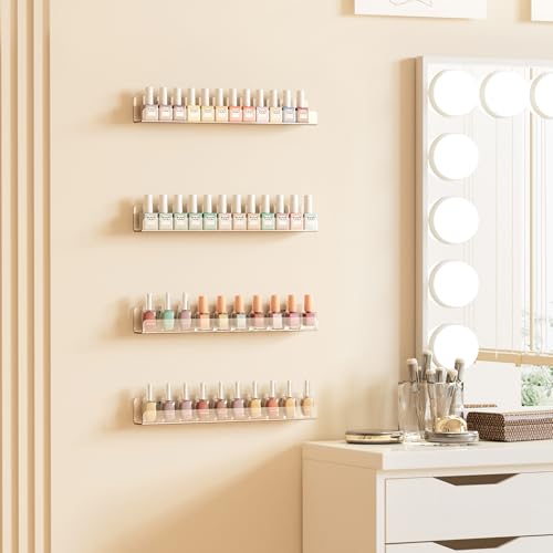 upsimples 6 Pcs 12" Clear Acrylic Shelves, Small Shelf for Wall Display