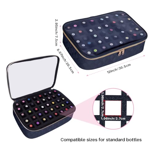 2 Pcs Small Clear Nail Polish Organizer Holds 80 Bottles Nail,Black - color: Black-Clear-2 pcs