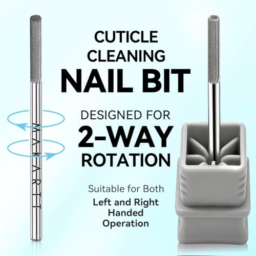 Makartt Cuticle Nail Drill Bit 3/32 Inch Tungsten Carbide Nail Prep 3XF - size: 1 Count (Pack of 1)