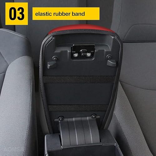 AOMSAZTO Center Console Cover for 2019-2026 Nissan Altima Red - color: Black with Red Leather, size: 2019-2024