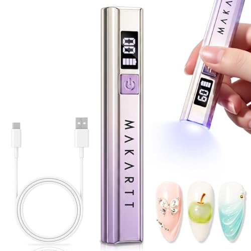 Makartt Handheld Mini UV Nail Lamp Flash Cure for Gel-X Tips & Nail Glue - color: Gradient Purple