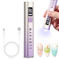 Makartt Handheld Mini UV Nail Lamp Flash Cure for Gel-X Tips & Nail Glue - color: Gradient Purple
