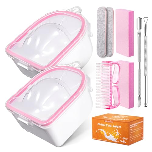 MelodySusie Nail Soaking Bowl,Soak Off Gel Polish Remover - size: 10Pcs Milk & Honey