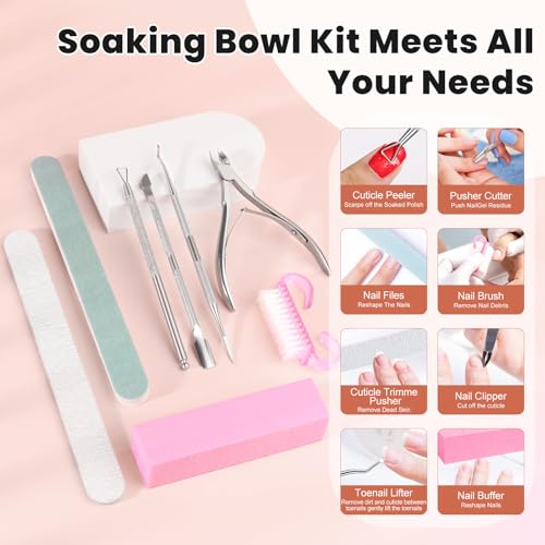 Yokilly Toe Nail Soaking Bowl: Large Size Acetone Proof Toe Soaking Tray - color: Clear