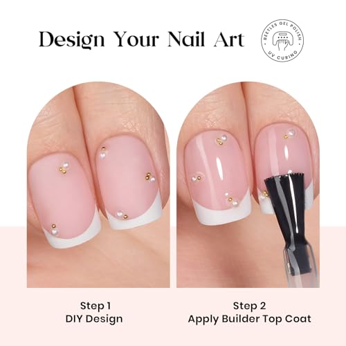 Beetles Press On Nail Kit - Extra Short Square French Tip Nails 210Pcs - color: C - Pink French - XS