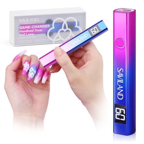 SAVILAND U V Light for Gel Nails, Mini Handheld U V LED Nail Lamp, 12W - color: A-U V Light for Nails