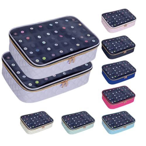 2 Pcs Small Clear Nail Polish Organizer Holds 80 Bottles Nail,Grey - color: Grey-Clear-2 pcs