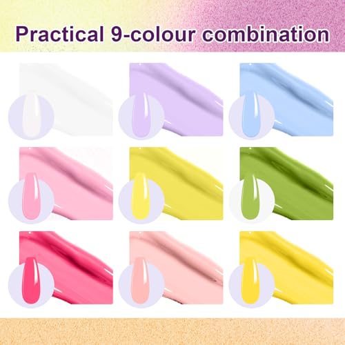 9 Colors Pat Painting Nail Gel,Hema＆TPO Free,Liner Gel - color: Fairy Spring