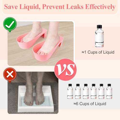 Toe Nail Soaking Bowl for Remover: Soak Off Gel Polish Nail Remover Kit - color: Pink