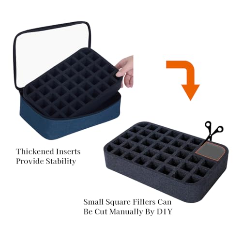2 Pcs Small Clear Nail Polish Organizer Holds 80 Bottles Nail,Blue - color: Blue-2pcs