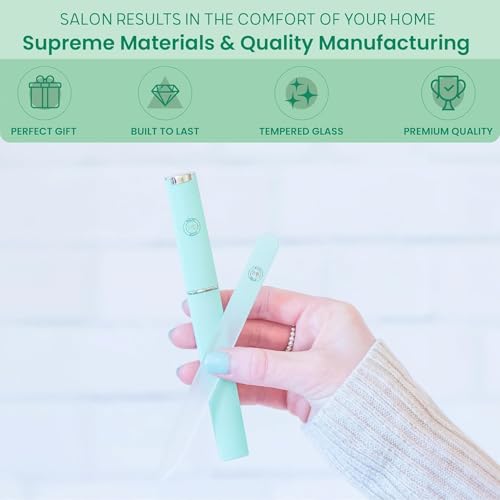 Malva Belle Crystal Glass Nail File for Women - Pastel Green (3mm) - color: Green, size: 3mm (Single)