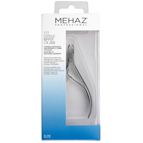 Mehaz Stainless Steel Cobalt Cuticle Trimmer, Nail Cuticle Nipper 1/4 Jaw, Cuticles Remover Clippers for Manicure & Pedicure Nail Tools - size: 1/4 Inch Jaw