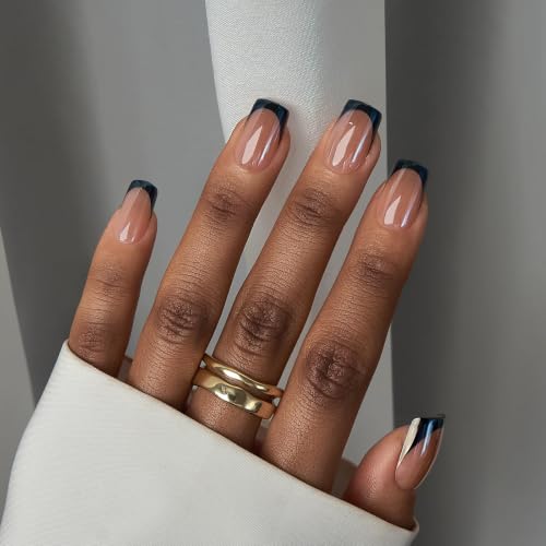 BTArtbox Halloween Press On Nails, Short French Tip Nails, 30Pcs Full Kit - color: A1-Braveheart