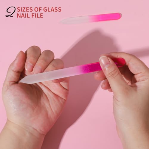 Teenitor Nail File with Cuticle Trimmer Set, 6pcs Emery Boards for Nails