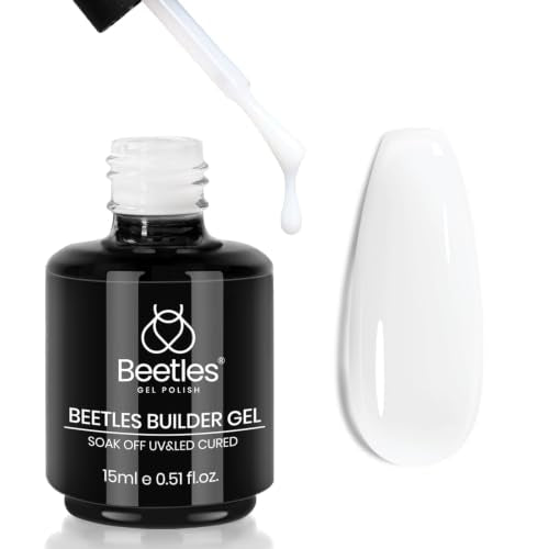Beetles Builder Gel for Nails, 0.51 fl.oz 8 in 1 Milky White Color - color: C - Jelly White
