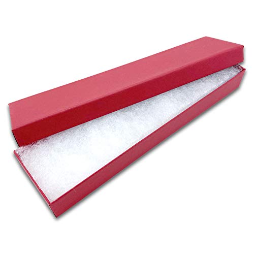 TheDisplayGuys 25 Cardboard Gift Jewelry Boxes w/Paddings #82-8 x 2 x 1 - color: Matte Red