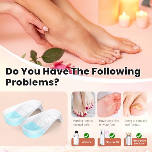 Yokilly Toe Nail Soaking Bowl: Large Size Acetone Proof Toe Soaking Tray - color: Clear