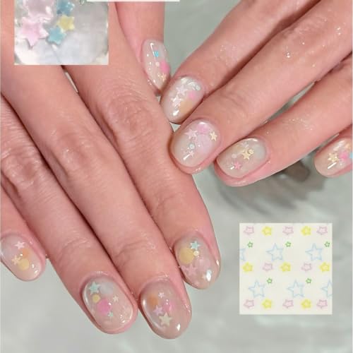 12 Grids Pastel Nail Art Glitter Sequins Cut Nail Art Flakes