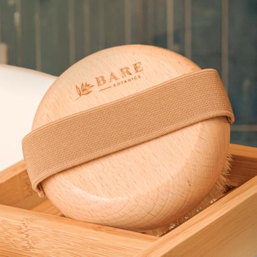 Bare Botanics Dry Brushing Body Brush for Lymphatic Drainage - size: 4-inch
