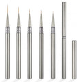 5Pcs Metallic Nail Liner Brushes,Liner Brushes for Nails