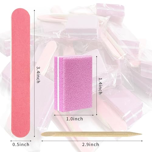 Lokyango Disposable Manicure Tool Kit (Pink, Count, 20, 80/100 Grit) - color: Pink