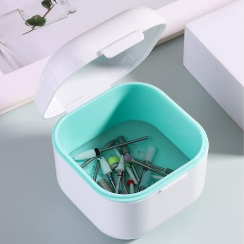 SUTOKAKA Nail Drill Bit Cleaning Box & Tool Sterilizer - color: White