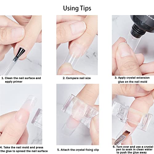 DRDS 10Pcs Nail Tips Clip for Quick Building Polygel nail forms Nail clips for polygel Finger Nail Extension UV LED Builder Clamps Manicure Nail Art Tool