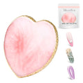 MelodySusie 1Pc Heart Resin Nail Art Palette Color Mixing Board Pink - color: Pink Heart Without Spatula