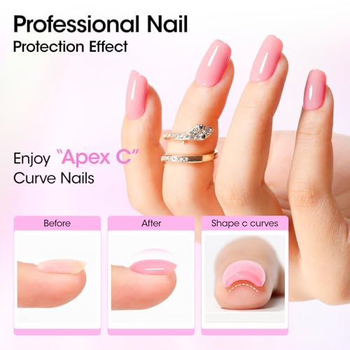 Gellen Pink Nail Builder Gel, 30 g UV/LED Nail Extension Gel UV Soak-off - color: Pink