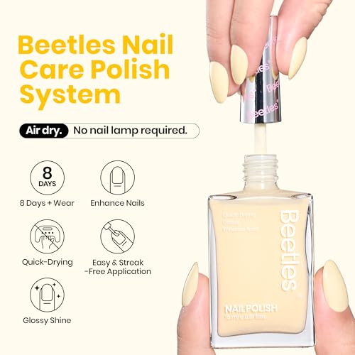 Beetles Butter Yellow Nail Polish - Melt Like Butter 0.51Fl Oz/15ML, Pastle Yellow Nail Polish Quick Dry, Soft Color Nails, Long-Lasting Pastel Nails, Fingernail Art Effect for Manicure Salon - color: Melt Like Butter
