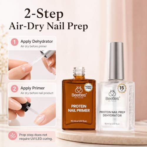 Beetles 15ml Protein Nail Prep Dehydrator and Primer Set - color: E-Clear-2