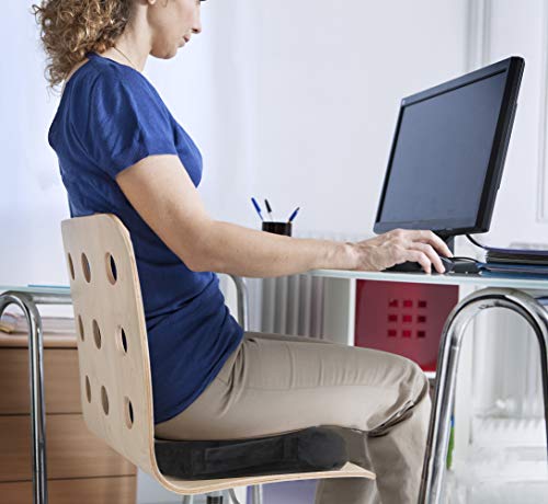 Memory Foam Seat Cushion, for Sciatica, Back, Hip, and Tailbone Pain Relief, Firm Comfortable, Support for Office Chair, Wheelchair, Car. Non-Slip Orthopedic Memory Foam Coccyx Cushion 2 Pk