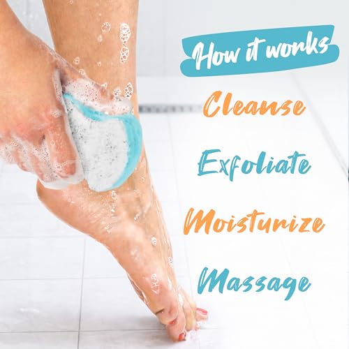 Spongables Pedi Scrub Foot Exfoliating 20+ Wash Sponge, Clean & Fresh, 1 Count - color: Clean and Fresh, size: 1 Count (Pack of 1)