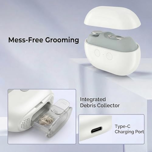Electric Nail Clipper, 3-in-1 Automatic Trimmer for Seniors, White - color: White