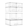 Vtopmart Clear Stackable Storage Drawers, 7 Pack Multi Size Set - style: 1 Wide+2 Medium+4 Small