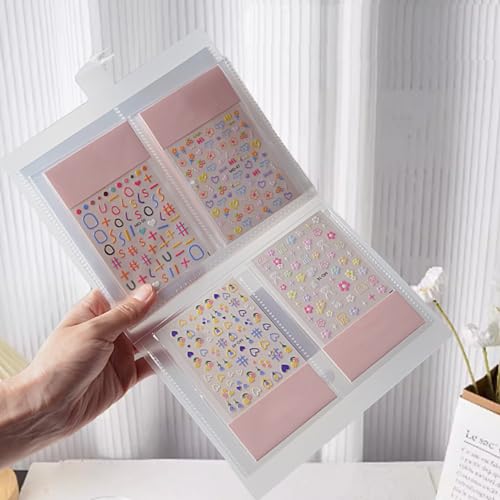 Nail Sticker Book Binder Nail Art Book for Nail Decals Storage - size: medium