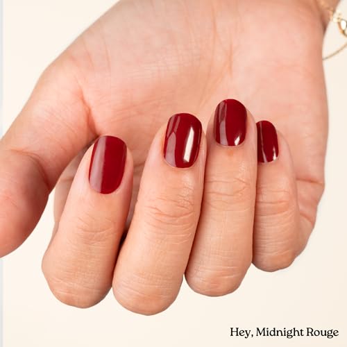 Heyhae Semi Cured Gel Nail Strips - Hey, Midnight Rouge - color: Hey, Midnight Rouge
